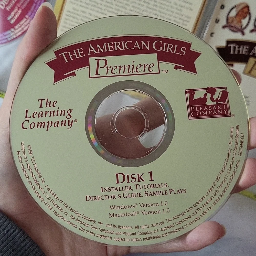The American Girls Premiere Computer Game 2 disc 1997 vintage learning company